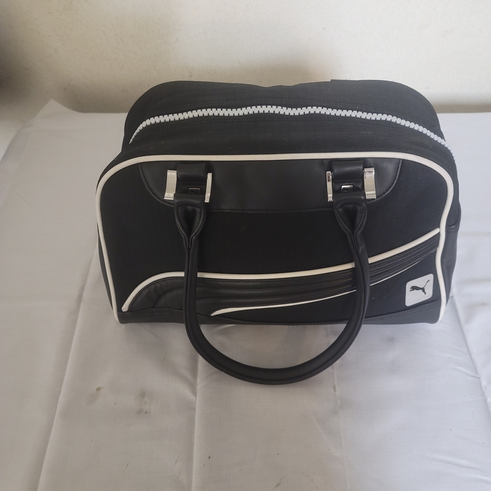 Puma Women's Black and White Duffel Bag